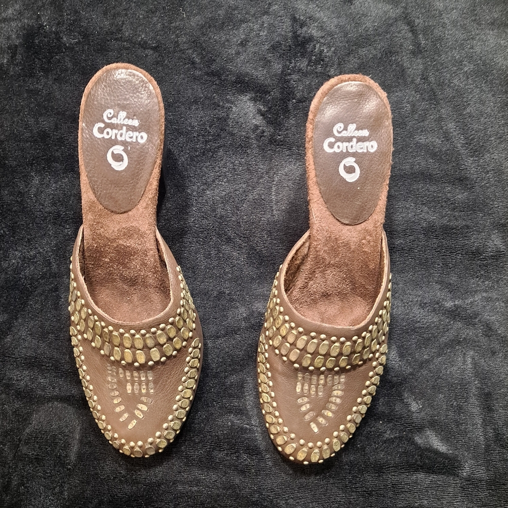 Brown Studded Women's Shoes